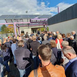 Besucher beim Spatenstich am 18.10.2019 in Weinstadt